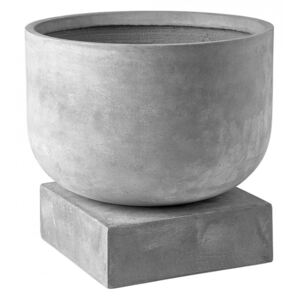 Ghiveci gri din ciment 36 cm Podium Bolia