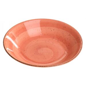 Farfurie adanca rosie din ceramica 21 cm Lincombe Ixia