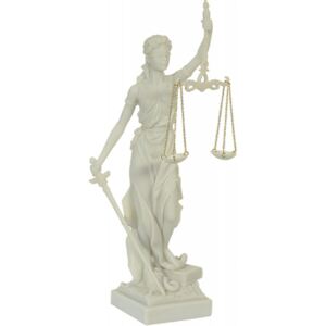 Statueta zeita dreptatii Themis ( Justitia) 35cm - alb