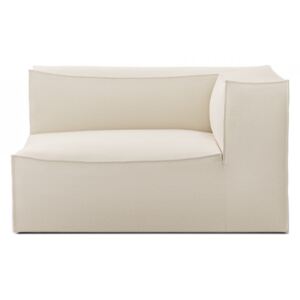 Modul canapea alb antic din bumbac si poliester 138 cm Catena Armrest Right Dry Ferm Living
