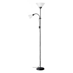 Lampadar negru/alb din plastic si aluminiu cu 2 becuri 180 cm Spari Brilliant