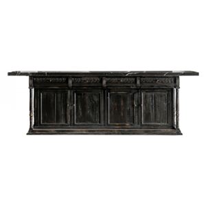 Bar negru din lemn de pin Counter Vical Home