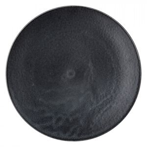 Set 4 farfurii intinse negre din portelan 27 cm Yoko Bloomingville