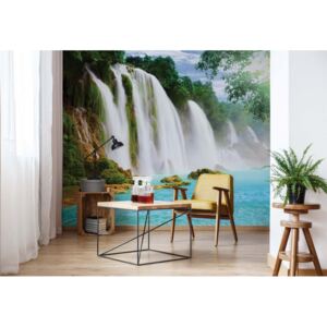 Fototapet GLIX - Waterfall Lake + adeziv GRATUIT Papírová tapeta - 254x184 cm