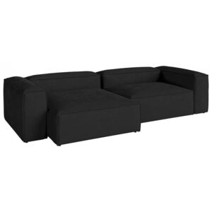Canapea neagra din piele 240 cm Cosima Bolia
