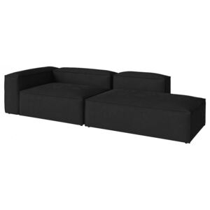 Canapea neagra din piele 120 cm Cosima Bolia