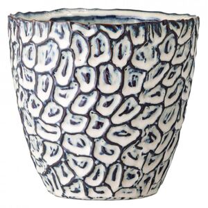 Ghiveci albastru/crem din ceramica 14 cm Fernanda Bloomingville