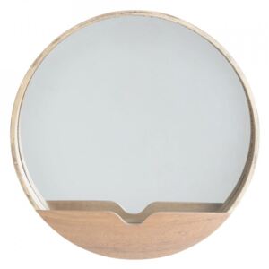 Oglinda rotunda maro din MDF si sticla 59 cm Haye Ixia