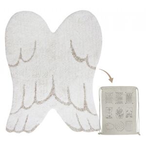 Covor ivoriu/gri perlat din bumbac 75x100 cm Mini Wings Lorena Canals