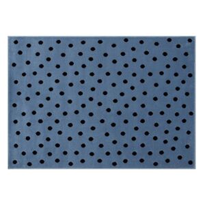 Covor albastru denim/negru din fibre acrilice 120x160 cm Dots Lorena Canals