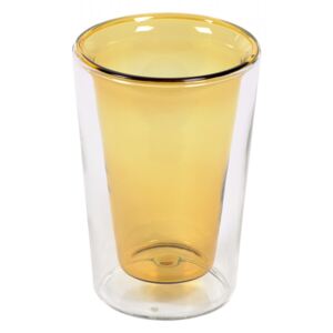 Pahar galben/transparent din sticla 300 ml Aryas Kave Home