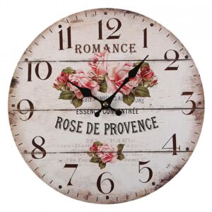 Ceas de perete rotund multicolor din lemn 30 cm Rose Versa Home