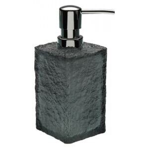 Dispenser sapun lichid gri carbune/argintiu din rasina si plastic 7x16 cm Stave Versa Home