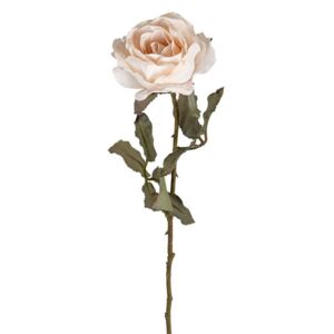 Set 12 flori artificiale crem/verzi din plastic si metal 61 cm Rose Cream Richmond Interiors