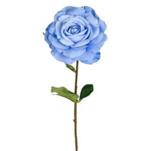 Set 24 flori artificiale albastre/verzi din plastic si hartie 57 cm Rose Lavender Richmond Interiors