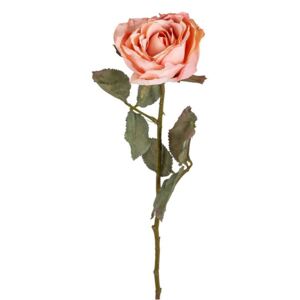 Set 12 flori artificiale roz deschis/verzi din plastic si metal 61 cm Rose Light Richmond Interiors