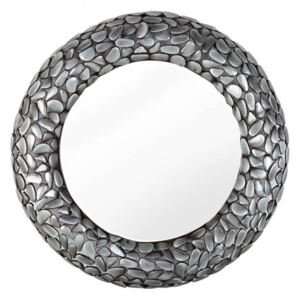 Oglinda rotunda gri din aluminiu 82 cm Mosaic Invicta Interior