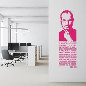 Steve Jobs quote - autocolant de perete Roz 30 x 100 cm