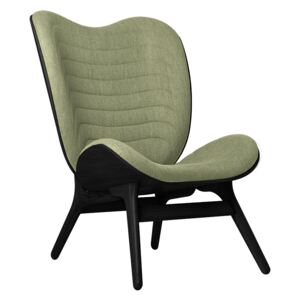 Scaun lounge verde/negru din poliester si lemn A Conversation Piece Tall Umage
