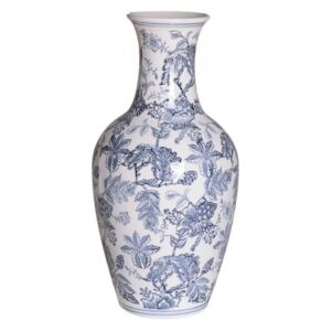 Vaza alba/albastra din ceramica 46 cm Oriental Denzzo