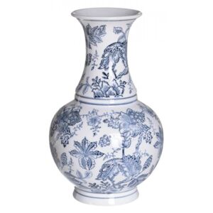 Vaza alba/albastra din ceramica 35 cm Oriental Denzzo