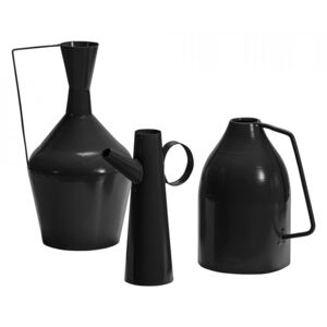 Set 3 vase negre in fier Tins Be Pure Home
