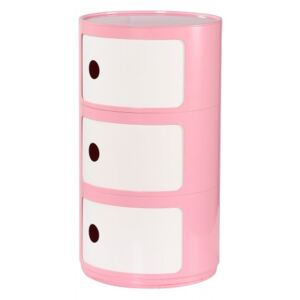 ALF storage unit, culoare: roz / alb