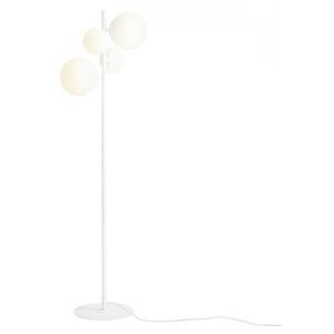 Lampadar alb din sticla si metal cu 4 becuri 161 cm Bloom Aldex