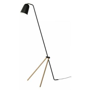 Lampadar negru/maro din metal si lemn 138 cm Giraffe Frandsen Lighting