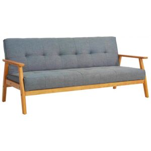Canapea extensibila gri inchis/maro din textil si lemn de eucalipt 188 cm Sit4Sofa Sit Moebel