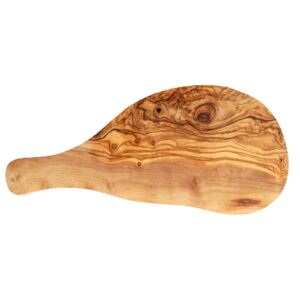 Tocator din Lemn de Maslin, forma neregulata cu maner, 25-29 cm