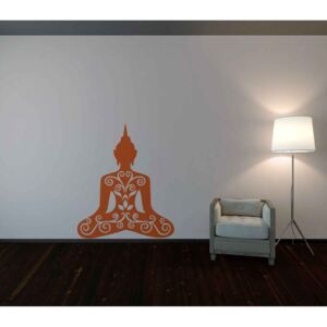 Meditation - autocolant de perete Portocaliu 50 x 60 cm