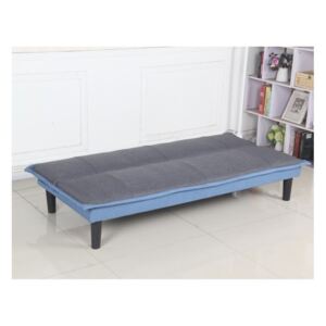 Canapea extensibilă, material gri/albastru, FILA