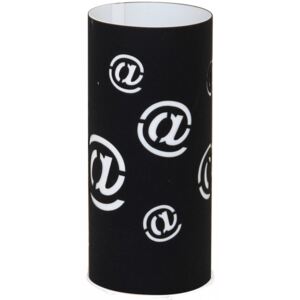 Decoratiune luminoasa neagra/alba din metal si plastic Mail Lamp Black Aldex