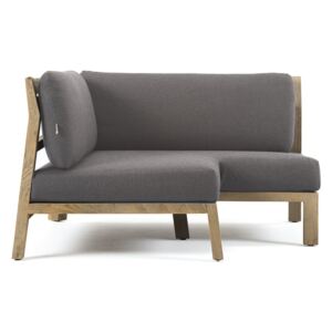 Canapele gradina Ethimo Costes Corner Module Pickled Teak with Nature Grey Seat & Back Cushions