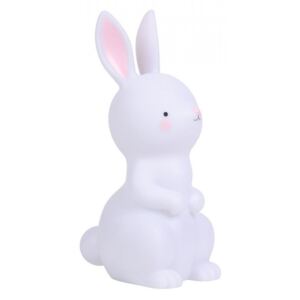Lampa de veghe alba din PVC cu LED 26 cm Bunny A Little Lovely Company