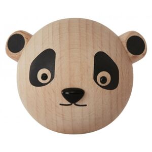 Cuier maro din lemn Mini Panda Oyoy