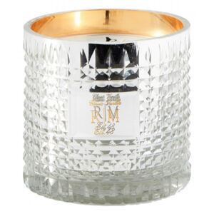 Lumanare parfumata cu suport argintiu din sticla 10 cm Vanilla Riviera Maison