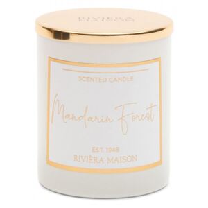 Lumanare parfumata cu suport alb/auriu din sticla 8 cm Mandarin Riviera Maison