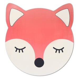Protectie masa pentru copii rotunda rosie/alba din plastic 36 cm Foxy Zeller