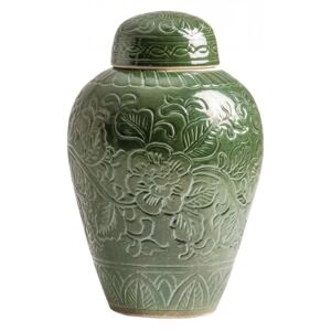 Recipient cu capac verde din ceramica 28x40 cm Cilla Vical Home