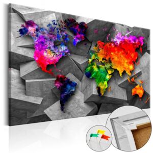 Tablou din plută - Cubic World 90x60 cm
