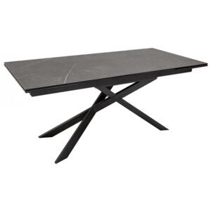 Masa dining extensibila gri/neagra din ceramica 90x180(260) cm Euphoria Invicta Interior