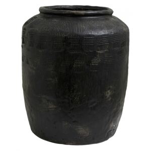 Ghiveci negru din ciment 45 cm Cema Nordal