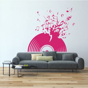 Vinyl record - autocolant de perete Roz 100 x 90 cm