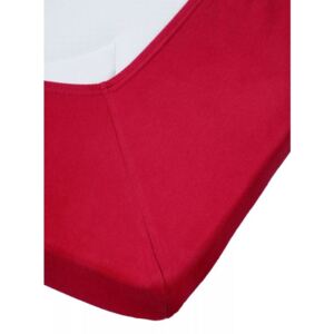 Cearșaf roșu cu elastic Jersey 80x200 cm