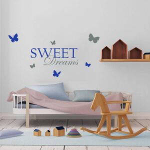 GLIX Sweet dreams - autocolant de perete Gri și albastru 120 x 60 cm