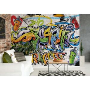 Fototapet - Graffiti Street Art Vliesová tapeta - 416x254 cm