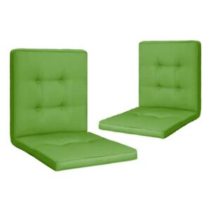 Set 2 Perne sezut/spatar pentru scaun de gradina sau balansoar, 50x50x55 cm, culoare verde