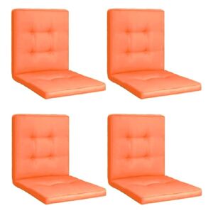 Set 4 Perne sezut/spatar pentru scaun de gradina sau balansoar, 50x50x55 cm, culoare orange